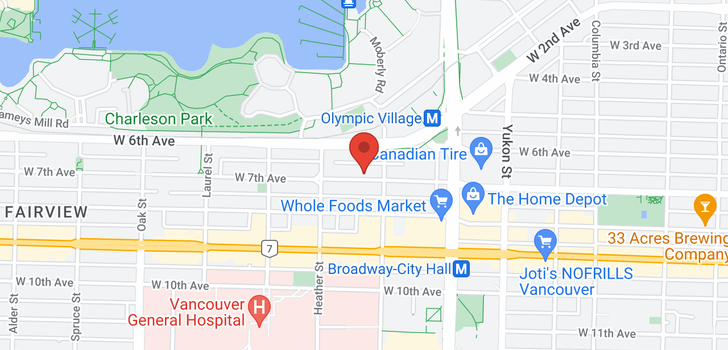 map of 637 W 7TH AVENUE